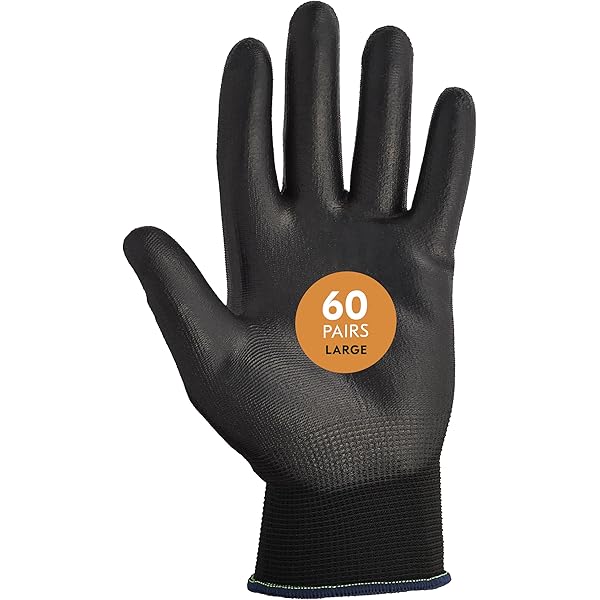 G400 KLEENGUARD G40 Polyurethane Coated Gloves,High Dexterity, Black